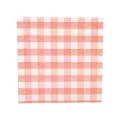 Serviettes 40x40 Vichy TNT blanche et rouge